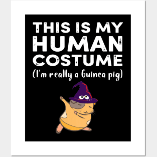 This My Human Costume I’m Really Guinea Pig Halloween (24) Posters and Art